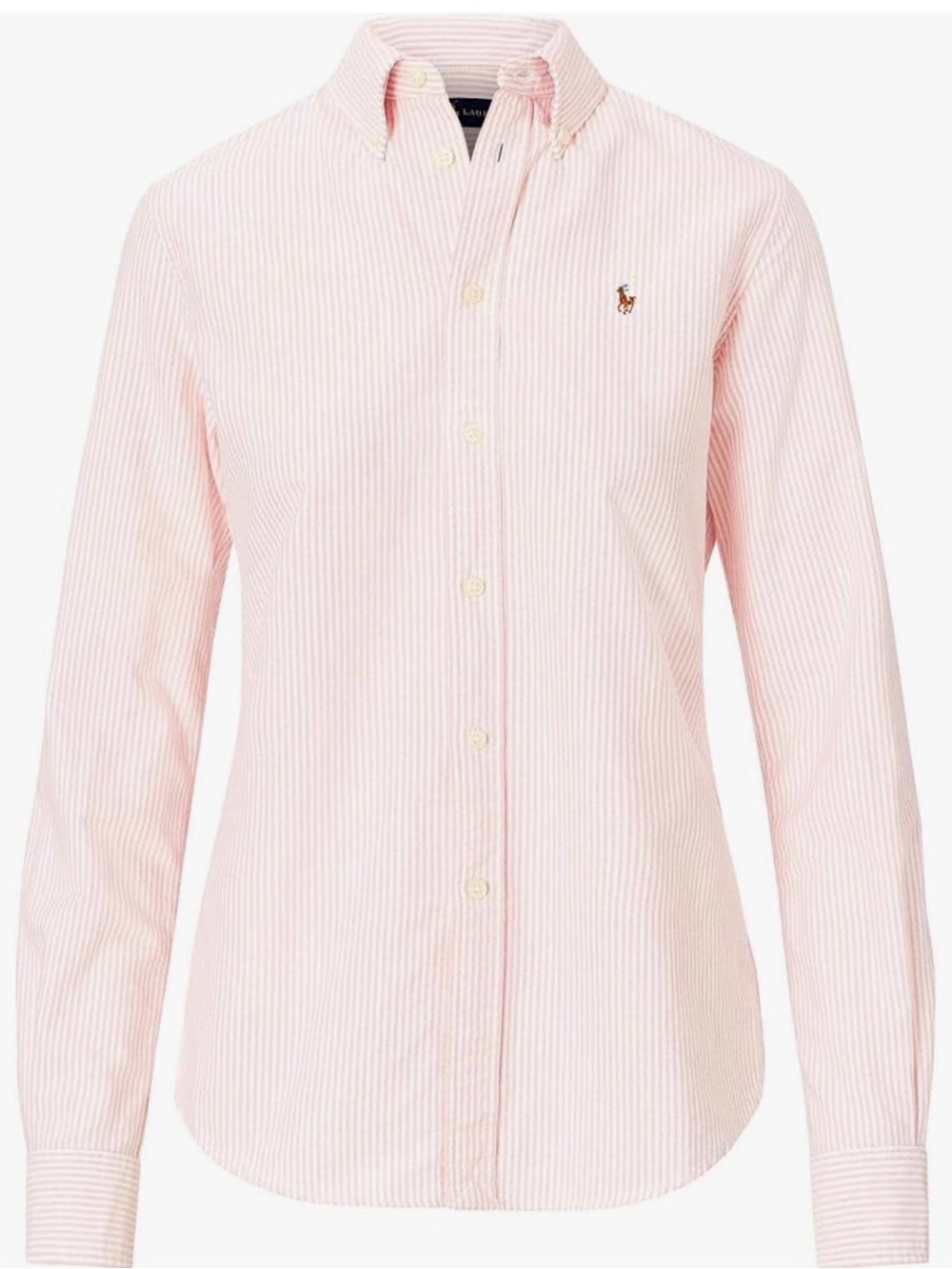 RALPH LAUREN Women's Oxford Classic Fit Button Down Shirt pin stripped XL
